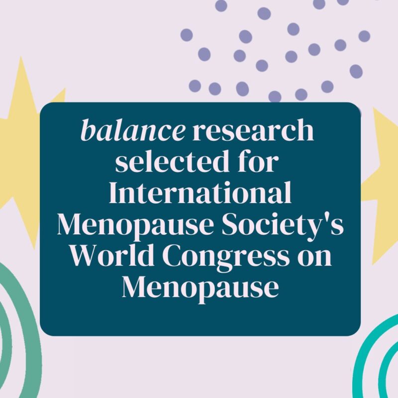 Balance team to showcase new research and insights at global menopause conference